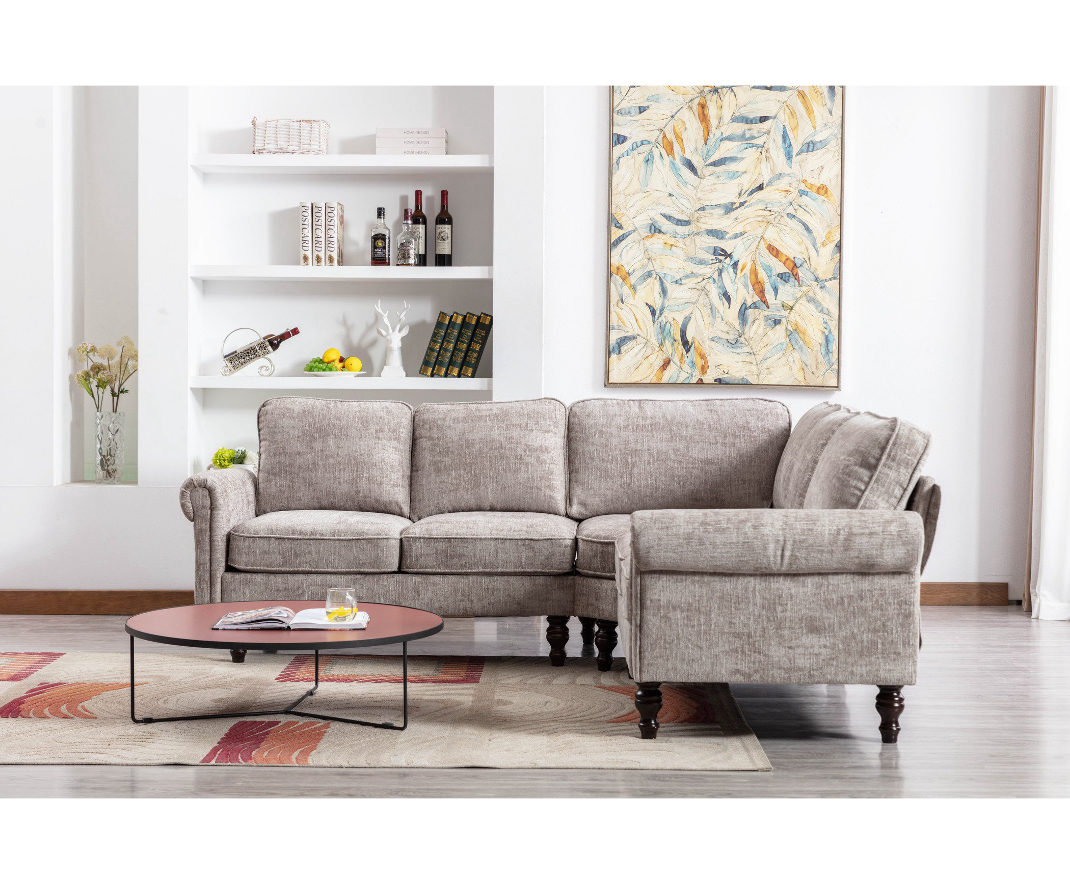 GZMWON 90.57" Upholstered Sofa Modern Sofa Living Room Couch Living